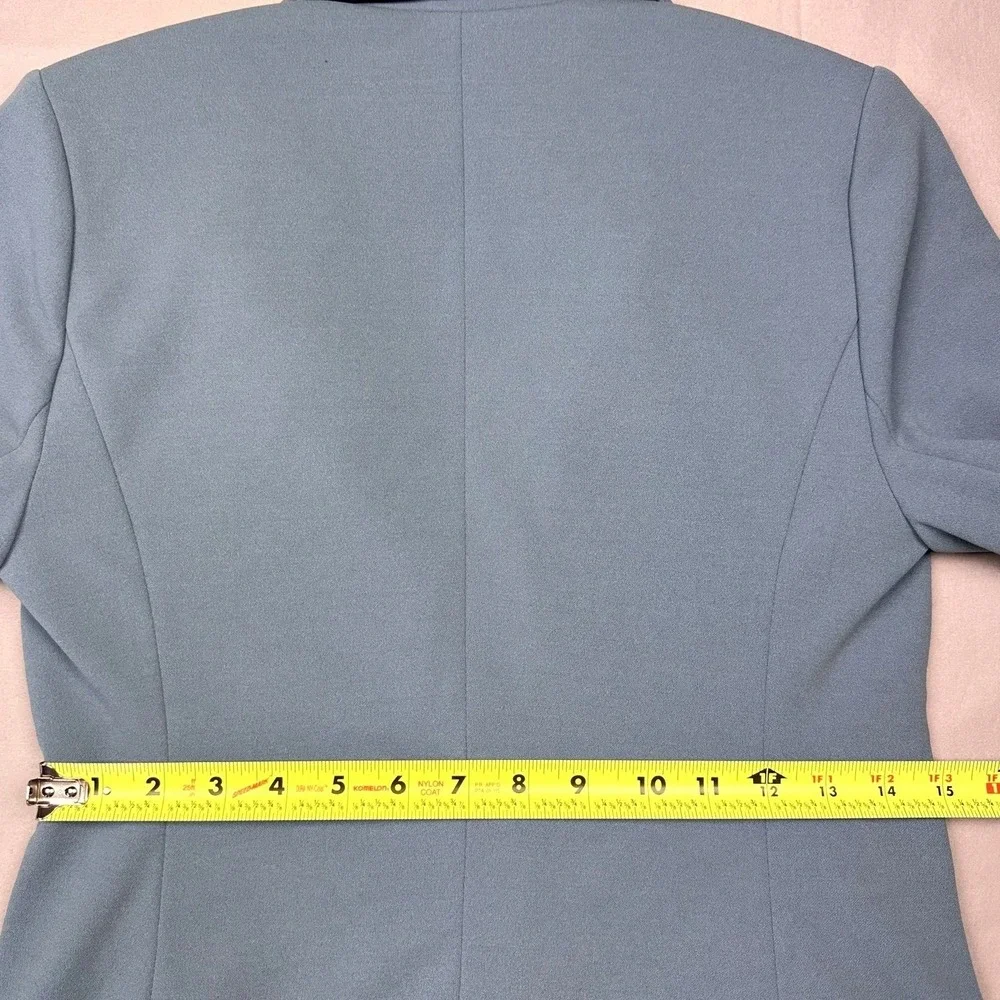 Single Button Blazer Women XXS Blue Embellished Studded Jacket Dopamine Dressing